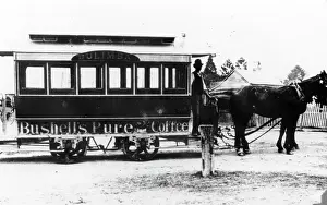 Trams Prints: Horsedrawn tram in Brisbane, c1890s. Creator: Unknown