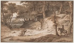 Horseman and Hunter in the Woods of Doorwerth, Near Arnhem, c.1670. Creator: Lambert Doomer