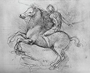 Movement Gallery: A Horseman Trampling on a Fallen Foe, c1480 (1945). Artist: Leonardo da Vinci