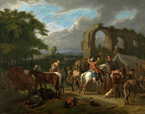 Horseman's Scene, 1713. Creator: Pieter van Bloemen