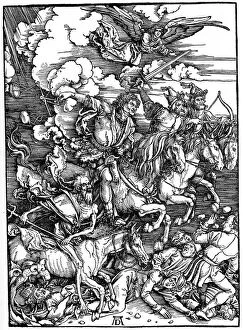 Images Dated 10th October 2007: The Four Horsemen of the Apocalypse, 1498, (1936). Artist: Albrecht Durer