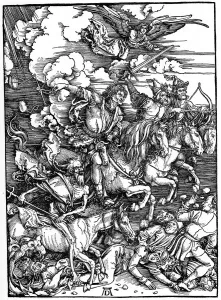 Images Dated 10th October 2007: The Four Horsemen of the Apocalypse, 1498, (1936). Artist: Albrecht Durer