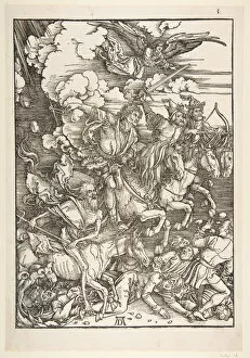 Starving Collection: The Four Horsemen, from The Apocalypse, Latin Edition, 1511, ca. 1511