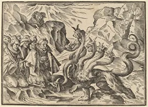 Beasts Prints: The Four Horsemen of the Apocalypse, published 1630. Creator: Christoph Maurer