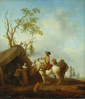 Tents Prints: Horsemen before a Camp Follower's Tent