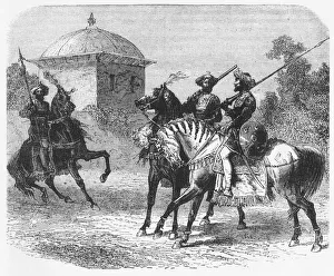 Galpin Prints: Horsemen of the Guicowars Bodyguard at Baroda, c1891. Creator: James Grant