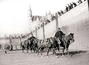 Horseriders, Antwerp, 1898. Artist: James Batkin