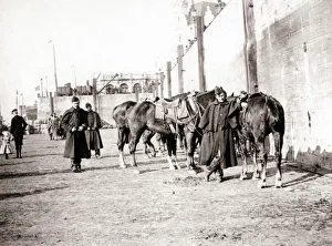 Horseriders, Antwerp, 1898. Artist: James Batkin