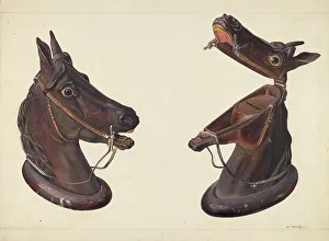 Alf Bruseth Prints: Horse's Head Bank, c. 1938. Creator: Alf Bruseth