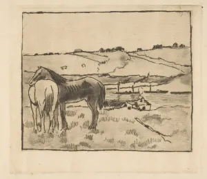 Horses in the Meadow, 1891-92. Creator: Edgar Degas