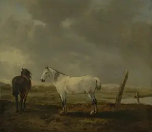 Cloudy Prints: Horses in the Pasture, 1644. Creator: Pieter Wouwerman
