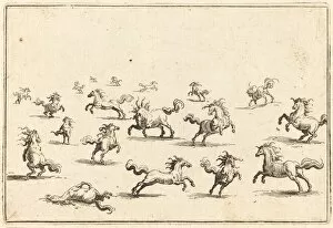Horses Running, c. 1622. Creator: Jacques Callot
