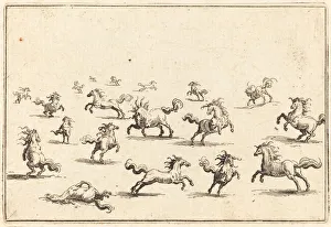 Horses Running, c. 1622. Creator: Jacques Callot