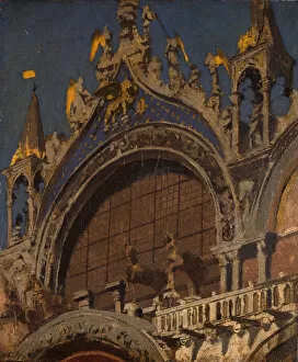 Basilica Collection: The Horses of St Mark s, Venice, 1905-06. Creator: Walter Richard Sickert