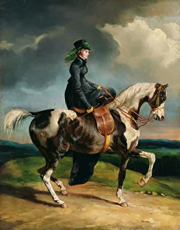 Gericault Theodore Prints: Horsewoman, 1820 or later. Creator: Theodore Gericault