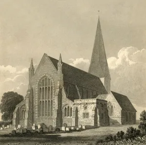 Chas J Smith Gallery: Horsham Church, 1835. Creator: Charles J Smith