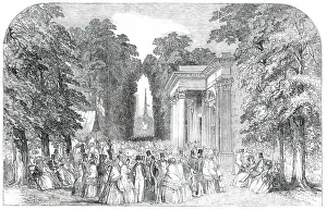 Maura Prints: Horticultural Fete at Cheltenham - the Well Walk and Pump Room, 1850. Creator: Unknown
