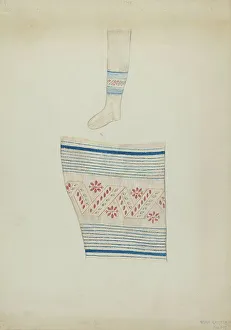 Ladys Prints: Hose, c. 1937. Creator: Ann Gene Buckley