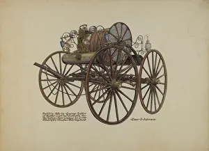 Anderson Elmer G Prints: Hose Carriage, c. 1937. Creator: Elmer G Anderson