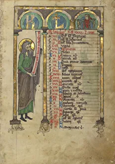 Calendar Prints: Hosea; Psalter, about 1240-1250. Creator: Unknown