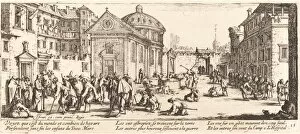 Casualties Gallery: The Hospital, c. 1633. Creator: Jacques Callot