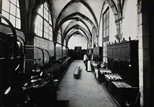 Barcelona Prints: Hospital de la Santa Cruz, Barcelona: the interior of the pharmacy. Creator: Unknown