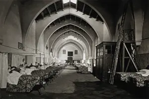 Beds Prints: Hospital de la Santa Cruz, Barcelona: a ward, c1900. Creator: Unknown