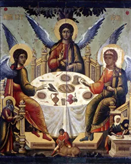 The Hospitality of Abraham, (The Old Testament Trinity), 1700. Artist: Tichon Filatyev
