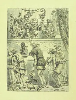 Raising Hat Prints: Host welcoming guests, 1885. Creator: Henry G. Wells