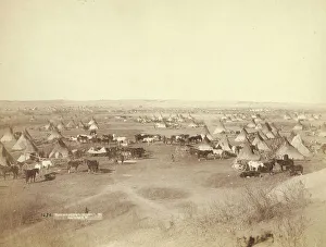 Wigwam Prints: Hostile Indian camp, 1891. Creator: John C. H. Grabill