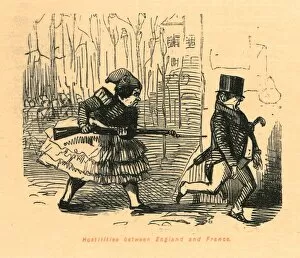 The Comic History Of England Gallery: Hostilities between England and France, 1897. Creator: John Leech