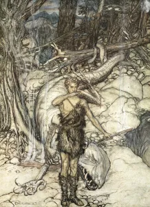 Rackham Prints: The hot blood burns like fire!, 1924. Artist: Arthur Rackham