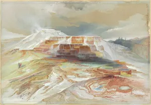 Hot Springs Prints: Hot Springs of Gardiner's River, Yellowstone, 1873. Creator: Thomas Moran