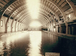 Spectator Collection: Hot Springs, SD Interior of largest plunge bath in US on FE and MV R'y, 1891. Creator: John C. H