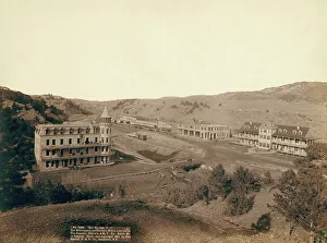 Hot Springs, SD The Minnekahta and Gillispie Hotels, new blocks The Fremont, Elkhorn... 1891. Creator: John C. H. Grabill