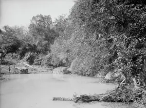 Hot Springs Prints: Hot springs at Taninul, between 1880 and 1897. Creator: William H. Jackson