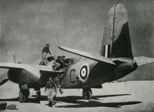 Sunny Collection: The hot sun streams down on a desert landing ground, c1942-1943, (1945). Creator: Unknown