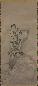 Hotei with Daoist Immortals, late 1600s-early 1700s. Creator: Ky?seki Tomonobu (Japanese
