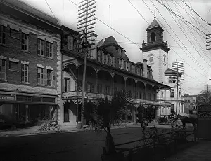 Telegraph Pole Prints: Hotel Duval and Post Office, Jacksonville, Fla. c1904. Creator: Unknown