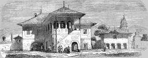 Boyar Prints: Hotel of a Grand Boyard in Wallachia, 1854. Creator: Unknown