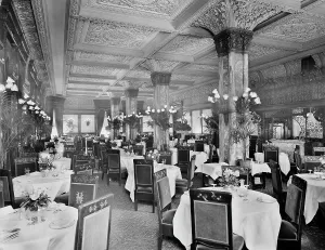 Dining Chair Prints: Hotel Netherland, main dining room, New York, N.Y. between 1905 and 1915. Creator: Unknown