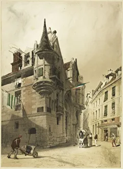 Hand Cart Prints: Hotel de Sens, Paris, 1839. Creator: Thomas Shotter Boys