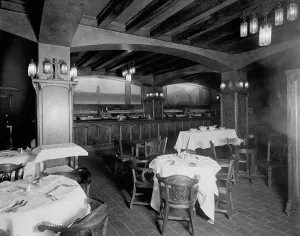 Utica Oneida New York Usa Prints: Hotel Utica, the cafe, Utica, N.Y. between 1905 and 1915. Creator: Unknown