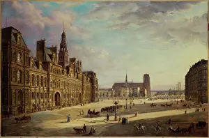 Turbans Prints: The Hotel de Ville, in 1868, (1868). Creator: Faustin de Miodoncheski