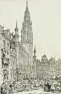 Belgian Collection: Hotel de Ville, Brussells, 1833. Creator: Samuel Prout