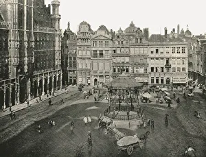 Grand Place Prints: The Hotel de Ville, Brussels, Belgium, 1895. Creator: Unknown