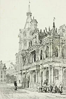 Landscapeprints And Drawings Collection: Hotel de Ville, Cologne, 1833. Creator: Samuel Prout