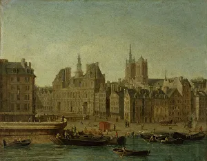 Place De La Greve Prints: Hotel de Ville and Place de Greve (current Place de l'Hotel de Ville)