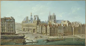 Place De La Greve Prints: Hotel de Ville and Place de Greve (current Place de l'Hotel de Ville)