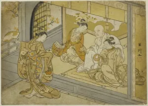 Hotoke Gozen Dancing before Taira no Kiyomori, 1765. Creator: Suzuki Harunobu